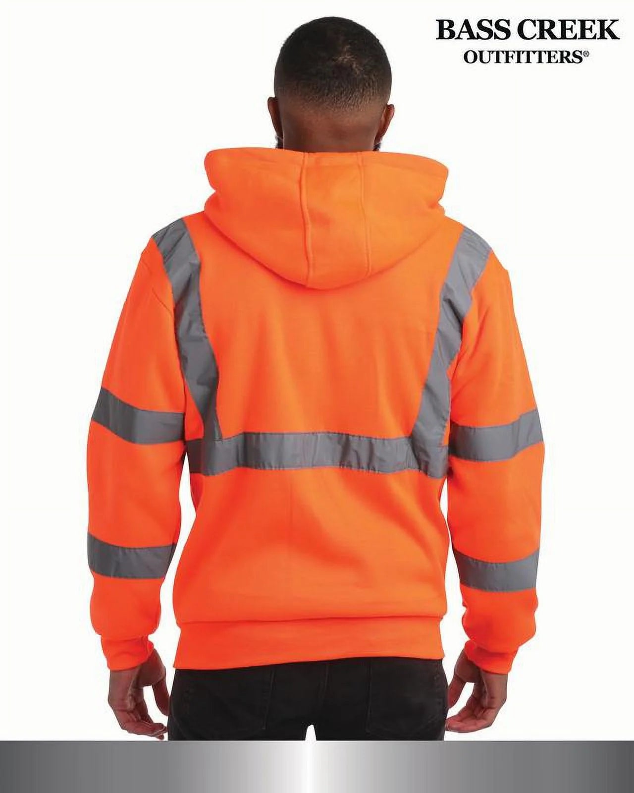 Men'S Jacket - Reflective Hi Vis Fleece Zip up Hoodie Jacket for Men M-XXL